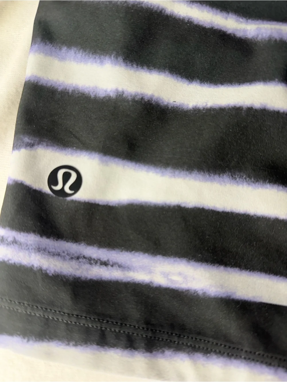 lululemon athletica Black and White Striped Men’s Swim Trunks